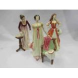 Three Royal Doulton limited edition "Literary Heroines" figurines with certificates including