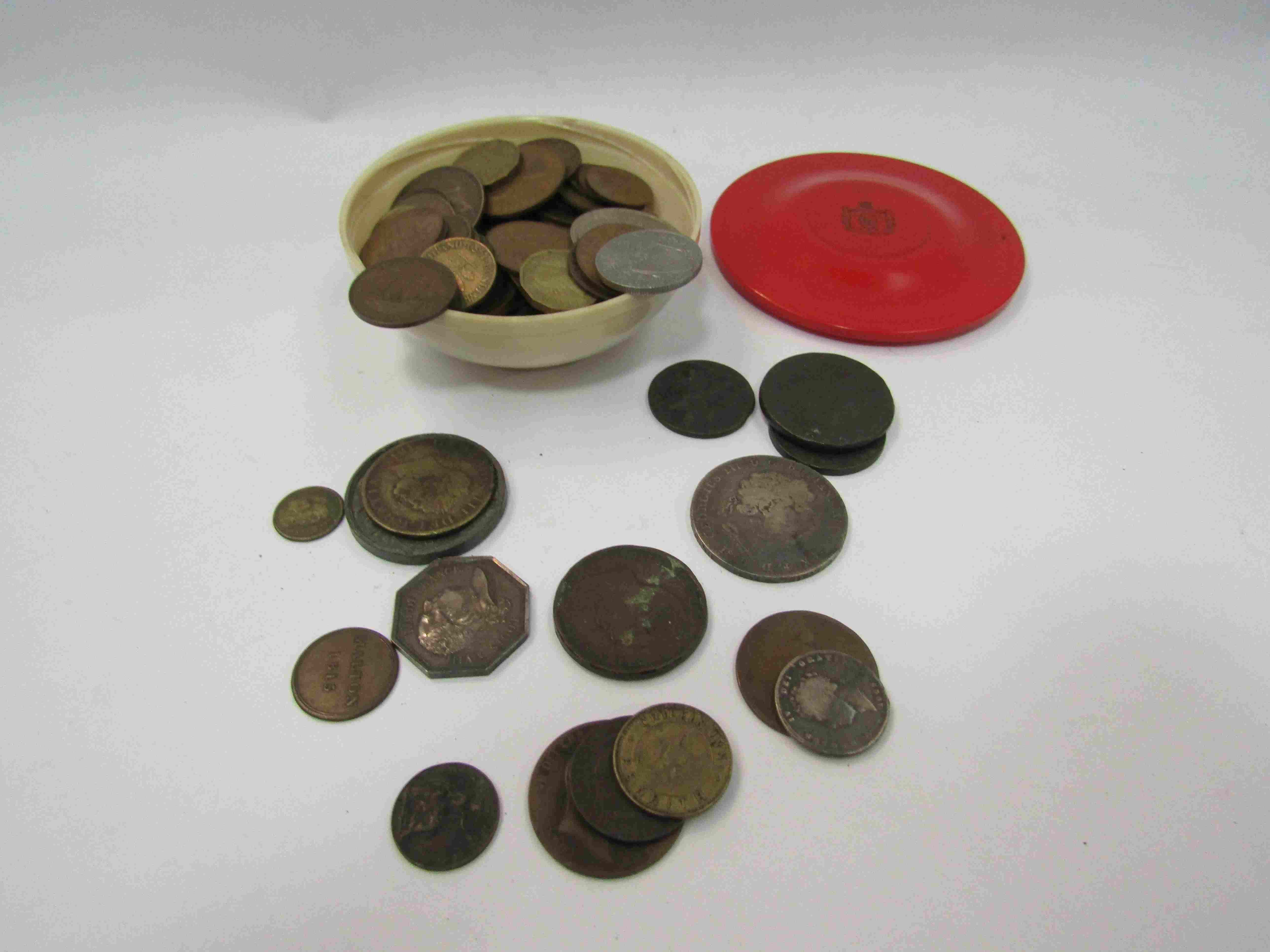 A collection of coinage including 19th Century examples