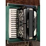 A Galotta 72 bass accordion, 3 voice, 34 keys, black,
