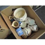 A quantity of studio style pottery and kitchen wares