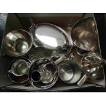 A quantity of silver plate by Walker & Hall and others