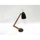 A Conrad Mac lamp, black metalwork,