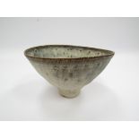 IAN GODFREY (1942-1992): A studio pottery stoneware bowl with ash glazes, unmarked,