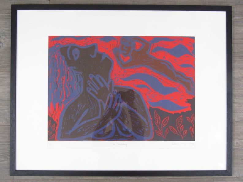 EILEEN COOPER R.A. (b.1953) (ARR): A framed and glazed limited edition screen print - "The Wedding".