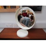 A Danish Termotex white plastic dressing table mirror. 40.