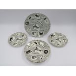 A collection of eight Homemaker Pottery plates designed by Enid Seeney and produced by Ridgeway