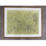 DOLF RIESER (1898-1983): "African Landscape" etching signed in pencil. Artists Proof.