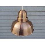 A Danish ceiling pendant in anodised copper and white painted interior 35.