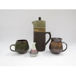 GLYNN HUGO (British 1934) - Coffee pot, mugs,