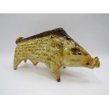 A Chelsea Pottery "The Travel Boar", very rare,