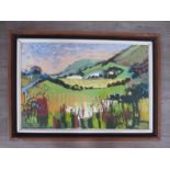 TIMOTHY VIVIAN (b.1926) A framed oil on canvas of a rural landscape. Signed bottom left. 40cm x 60.