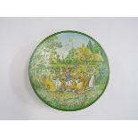 A Huntley & Palmers biscuit tin with "Rude" Garden Party scene, 6cm x 20.