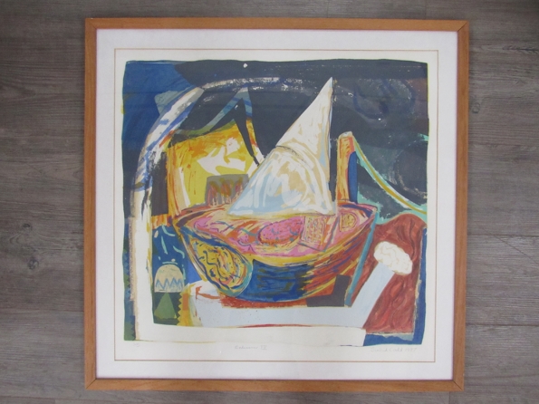 SINEID CODD (XX) A framed and glazed silk screen print "Endeavour IV". No.