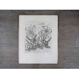BEVIS SALE (XX): A large framed and glazed mid century surrealist etching,
