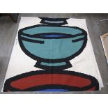 A fabric length - "Bowls" 1993 Steven Griffin (1968-present) pigment on canvas,