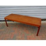 A Danish teak coffee table, rectangular top,