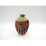 London Glass Blowing - A studio glass perfume bottle. Unmarked.