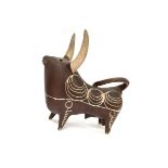 WILLIAM NEWLAND (1919-1998) (ARR) A ceramic figure of a bull,