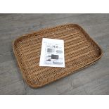 A 1960's crafts hand woven basket tray by Finch,