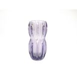 A Sklo Union Rosice Glassworks vase designed by Jan Schmid in amethyst colourway.