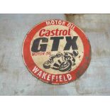 A Castrol GTX hand painted sign,