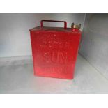 A two gallon SUN petrol can with brass cap