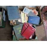 Two boxes of mixed manuals and handbooks etc including Vanden Plas Princess, Austin,