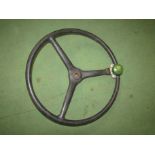 A John Deere steering wheel