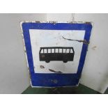 An enamelled tram sign,