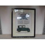 "The Most Beautiful Chevrolet in Chevrolet History" framed advertisement 34cm x 28cm