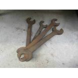 Four large spanners including Snail brand