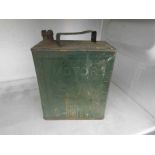 A SUN two gallon petrol can with a brass shell cap