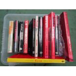 A box of Ferrari related books including two "Year " books84/85 and 2005