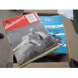 A box of 1950s Auto Sport and the motorcycle magazines