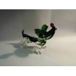 A Murano glass begging dog,