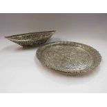 Eastern/Thai silver and white metal dishes (2)