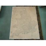 A cloth map "A Commercial Map of the Inland Waterways of England and Wales".