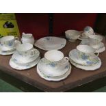 A selection of Roslyn china tea wares,