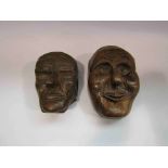 Two treen heads