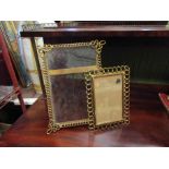 Two Victorian "Wedding Ring" photograph frames