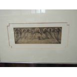 A monotone image of The Last Supper, framed and glazed, 10.