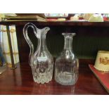 A 19th decanter and claret jug