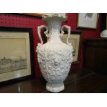A large Victorian Copeland Parian vase,