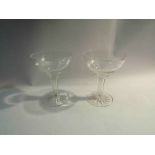 A pair of champagne glasses