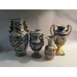 Four Victorian vases,