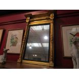 A gilt framed pier mirror,