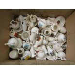 A collection of crested china, mostly W.H.