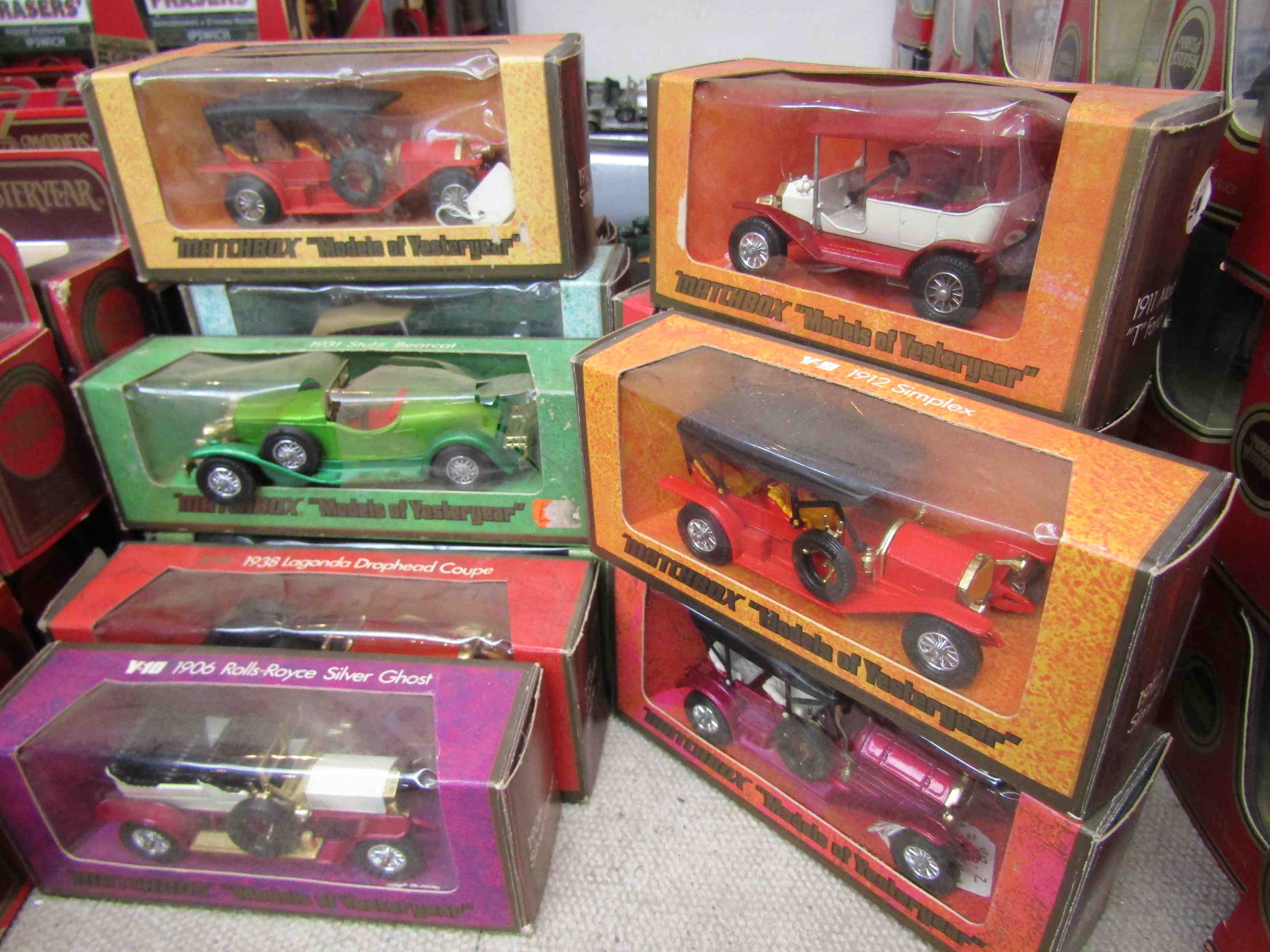 Eighteen boxed Matchbox Models of Yesteryear diecast vehicles