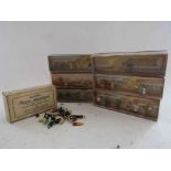 Six Merten plastic cased sets of figures,