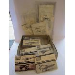 Eight vacuum form aircraft model kits including Airmodel and Rare Plane Vacforms